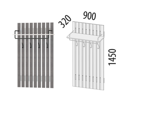 Панель с крючками Денвер 400.25