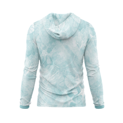 Джерси женское с капюшоном Акварельные ракушки