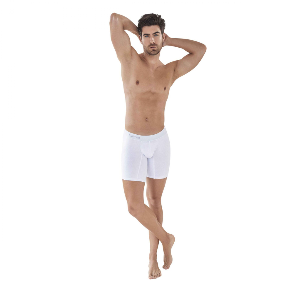 Белые удлиненные трусы-боксеры Caribbean Long Boxer (Размер: L) (Цвет: белый)