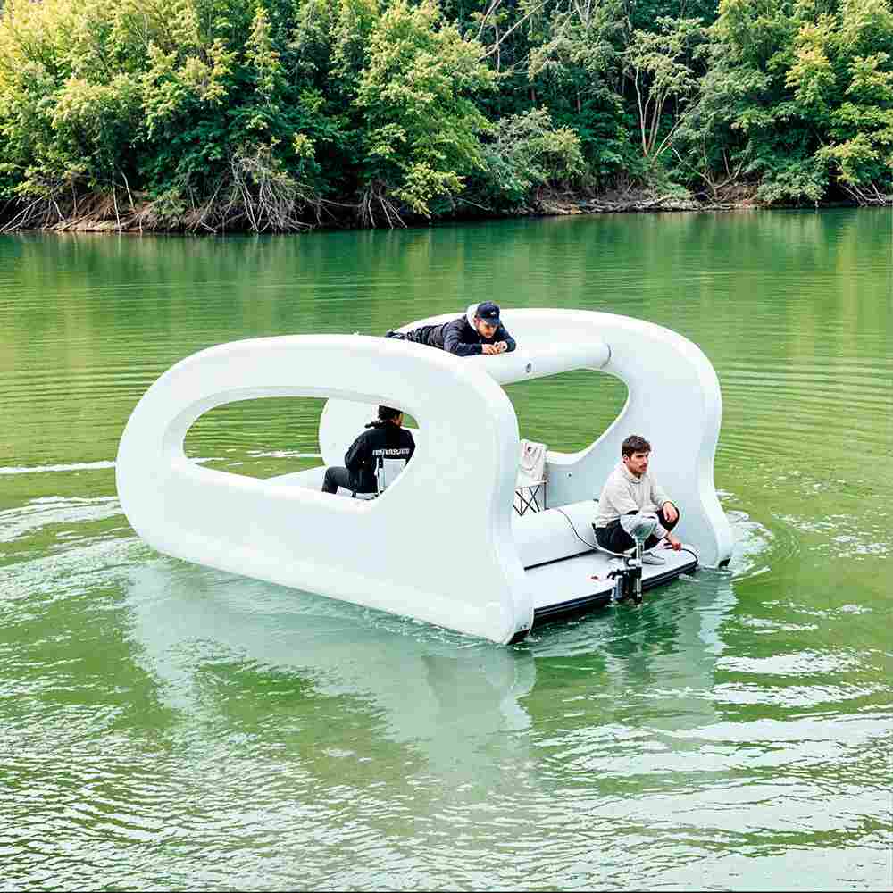 Надувной эко-катер, электро-лодка BatutMaster WaterRelax, дальность до 185 км