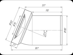 Труба фановая 110*22,5 W2220