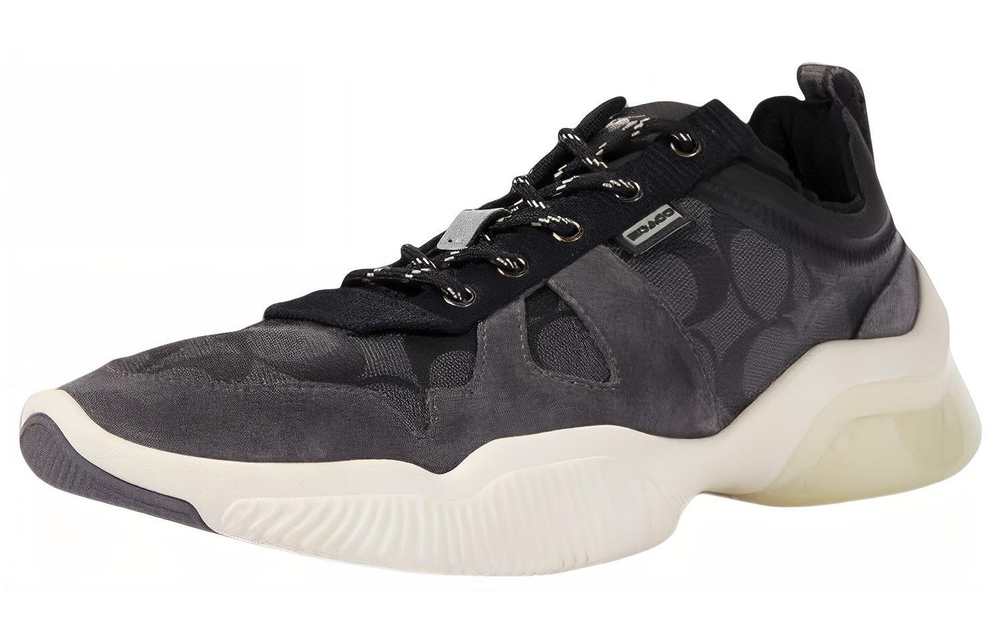 COACH Cushioning Abrasion Resistant Breathable Low top Casual Shoes Men"s Gray