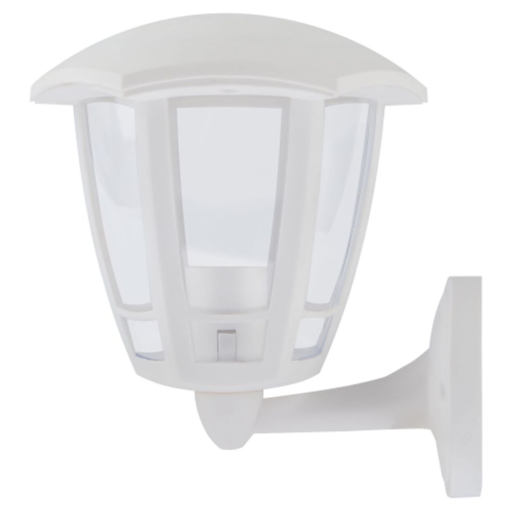 Садово-парковый светильник ЭРА ДБУ 07-8-005 3000К Дели 1 белый 6 гранный настенный IP44 светодиодный 8Вт 3000K | Садово-парковые светильники