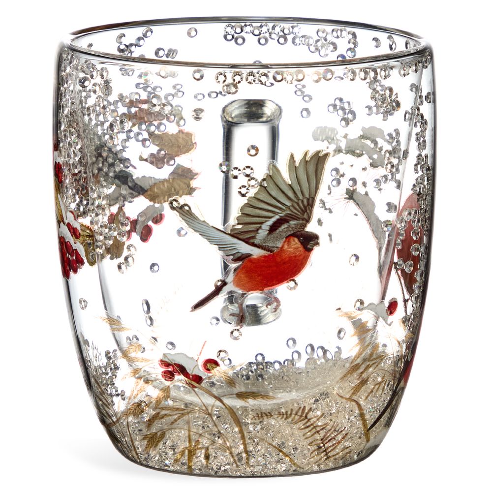 КРУЖКА С ДВОЙНЫМИ СТЕНКАМИ "СНЕГИРИ" 410 МЛ