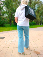 Женская сумка-шоппер джутовая.