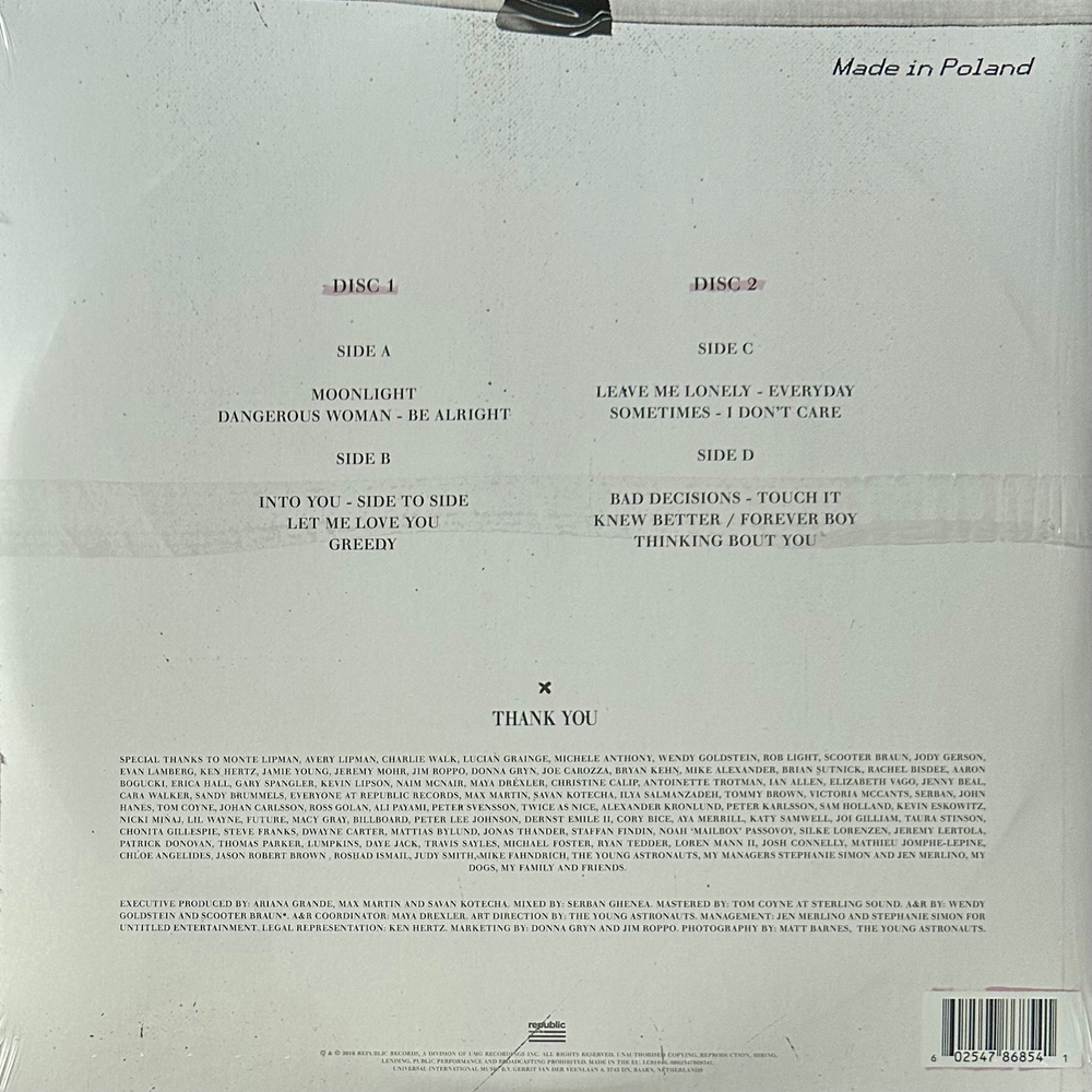 Ariana Grande ‎– Dangerous Woman 2LP (Европа 2016г.)