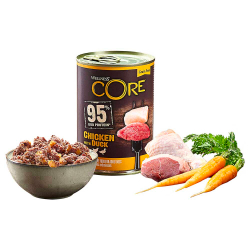 Core консервы для собак с курицей, уткой и морковью (паштет) 400 г банка (95%)