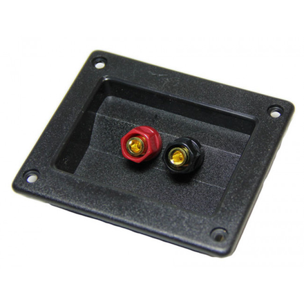 Терминал аудио квадрат. пластик "позолоч" на корпус