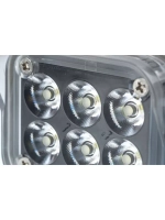 Фара NANOLED 25W, 6 LED, крепеж на рейлинг 22-36мм, серая