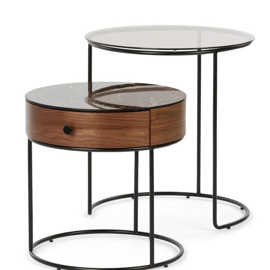 Набор кофейных столов Double Round диаметр 52/45