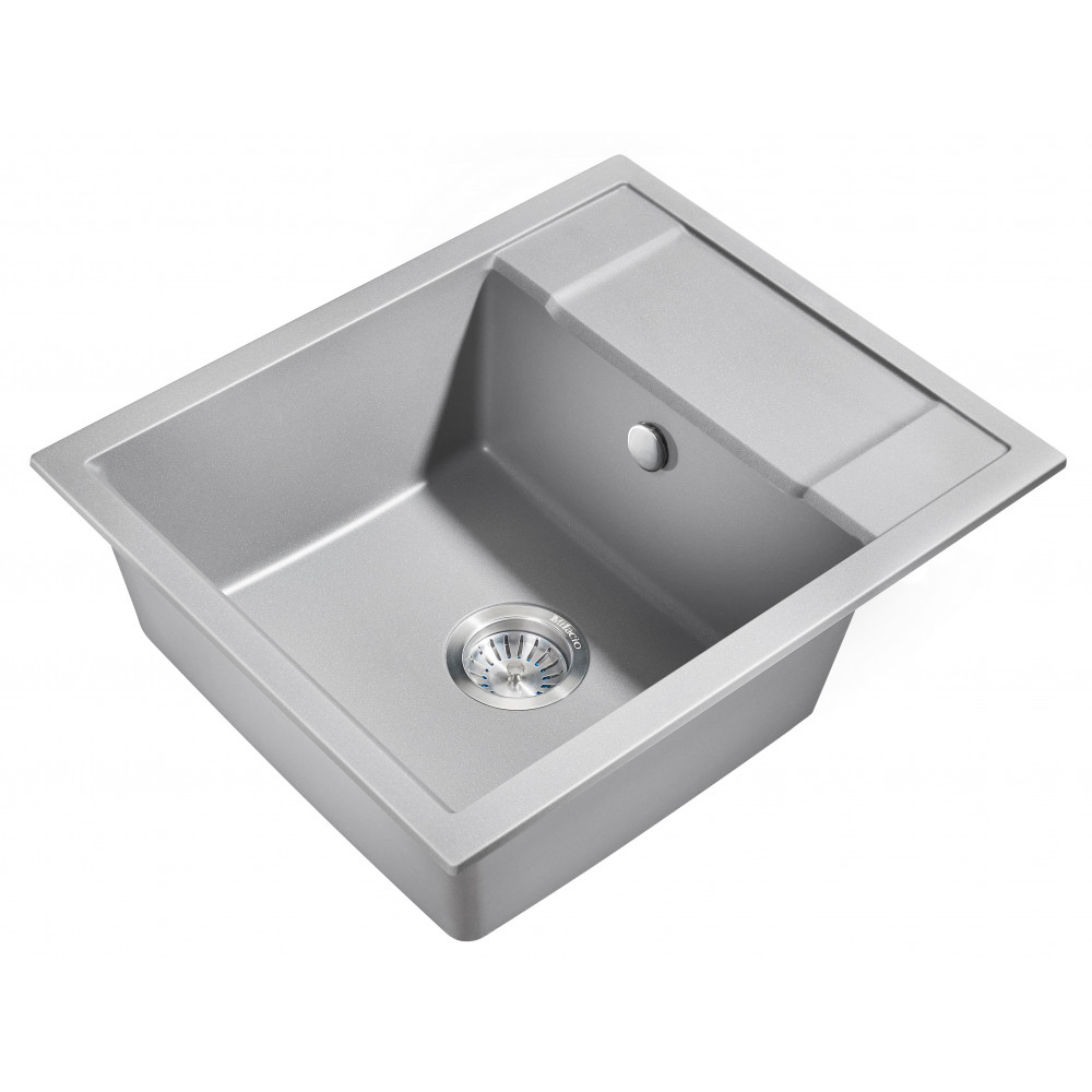 Мойка для кухни MILACIO Navarra 60 Cuarzo MC.77073, серый металлик