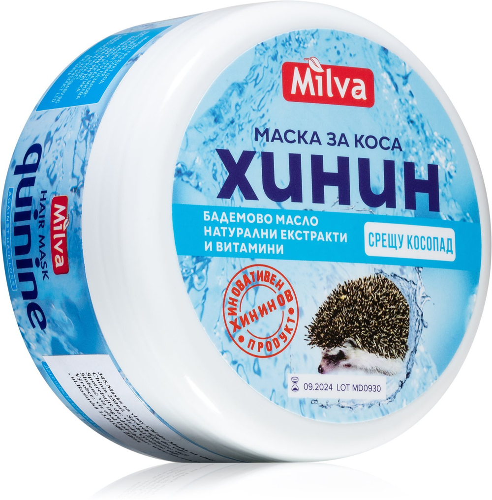 Milva Quinine - укрепляющая маска для ослабленных волос со склонностью к выпадению /   250  ml  / GTIN 3800231670112