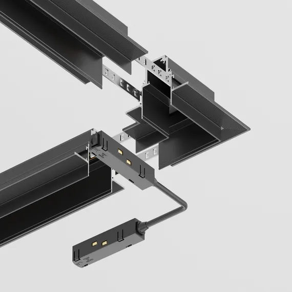 Коннектор угловой Gravity встраиваемый черный Technical trx010cl-22b