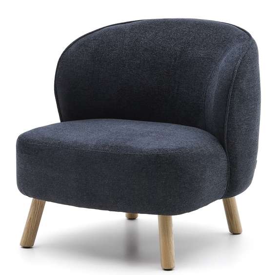 Кресло Ulit из серого шенилла с ножками из светлого бука