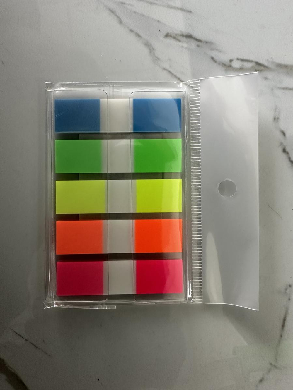 Стикеры пластиковые, 5шт, прямые, z-сложение, на пластиковой подложке