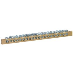 Шина ЭРА NO-122-09 PEN земля-ноль 6х9мм 20/2 латунная с креплениями по краям