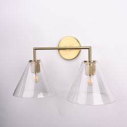 Бра Rh Utilitaire Funnel Shade Double Sconce Brass By Imperiumloft