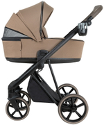 Детская коляска Roan Sol 2.0 3 в 1 с автокреслом Tutis Elo Lux EduSky Black SLL/32/T Mocha Mousse/Black/руч.Cappuccino