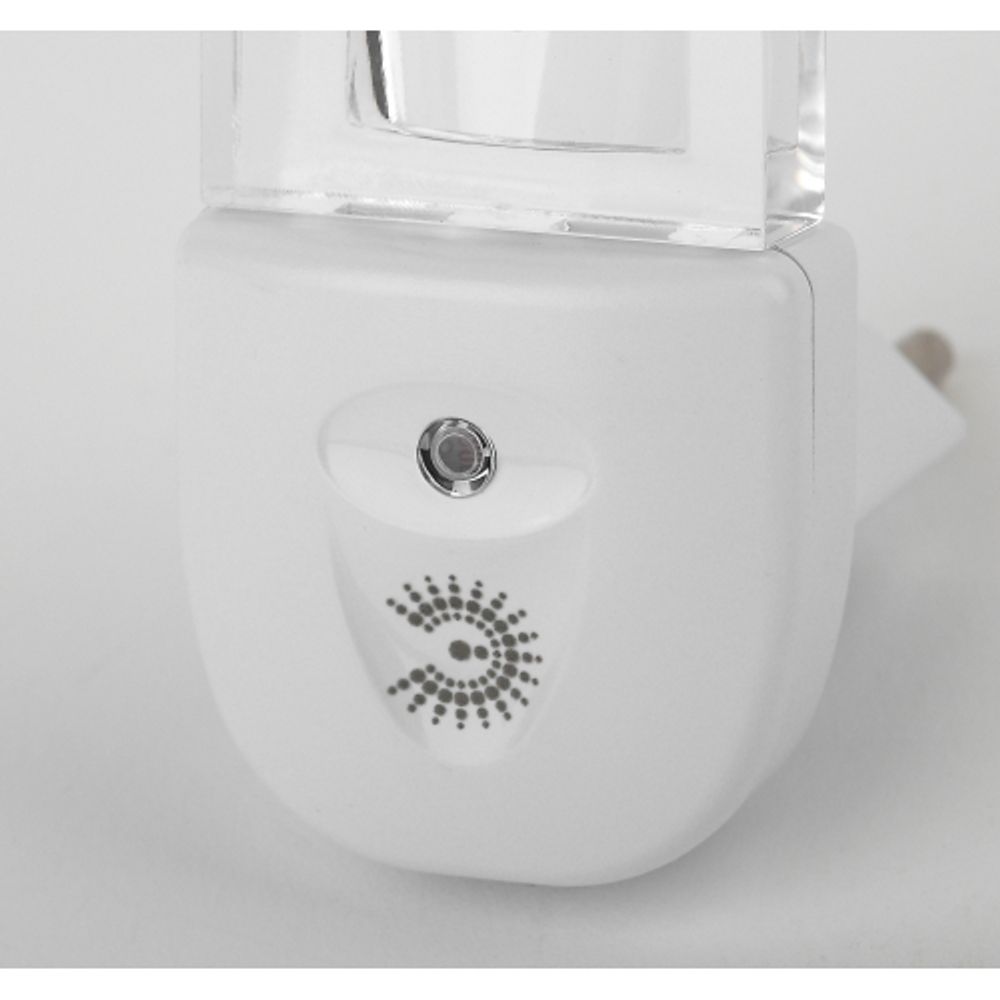 Ночник - светильник светодиодный ЭРА NN-618-LS-W в розетку с датчиком освещенности белый | Ночники