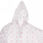 Дождевик-плащ 120 Мкрн 110*62см «Фламинго» с капюшоном и завязками, на кнопках, ДоброСад