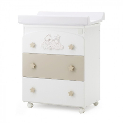 Комод пеленальный Italbaby Sogni dOro 3 ящика белый/шоколад