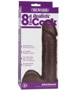 Темнокожая насадка-фаллоимитатор с мошонкой Realistic Cock