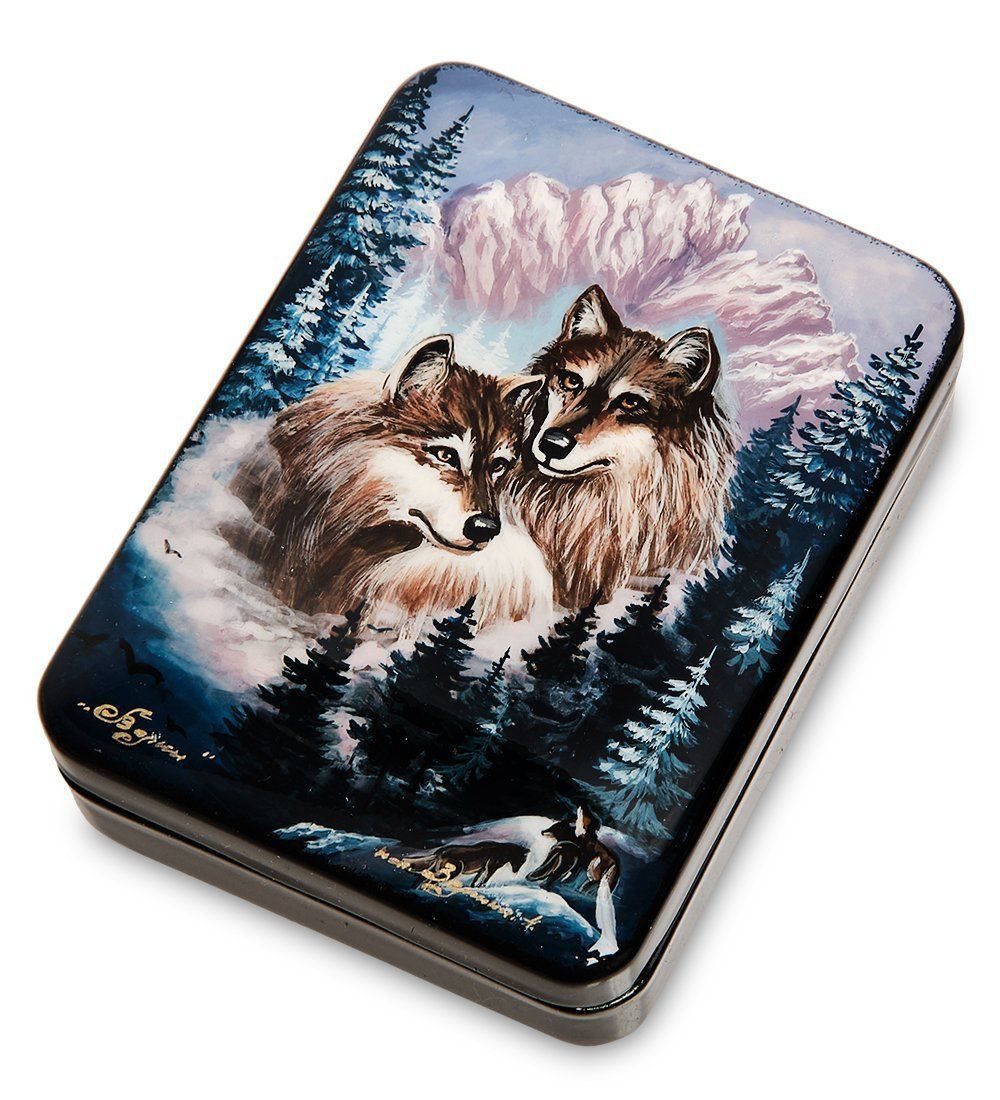 Народные промыслы ШК-55/132 Шкатулка «Волки» Земина