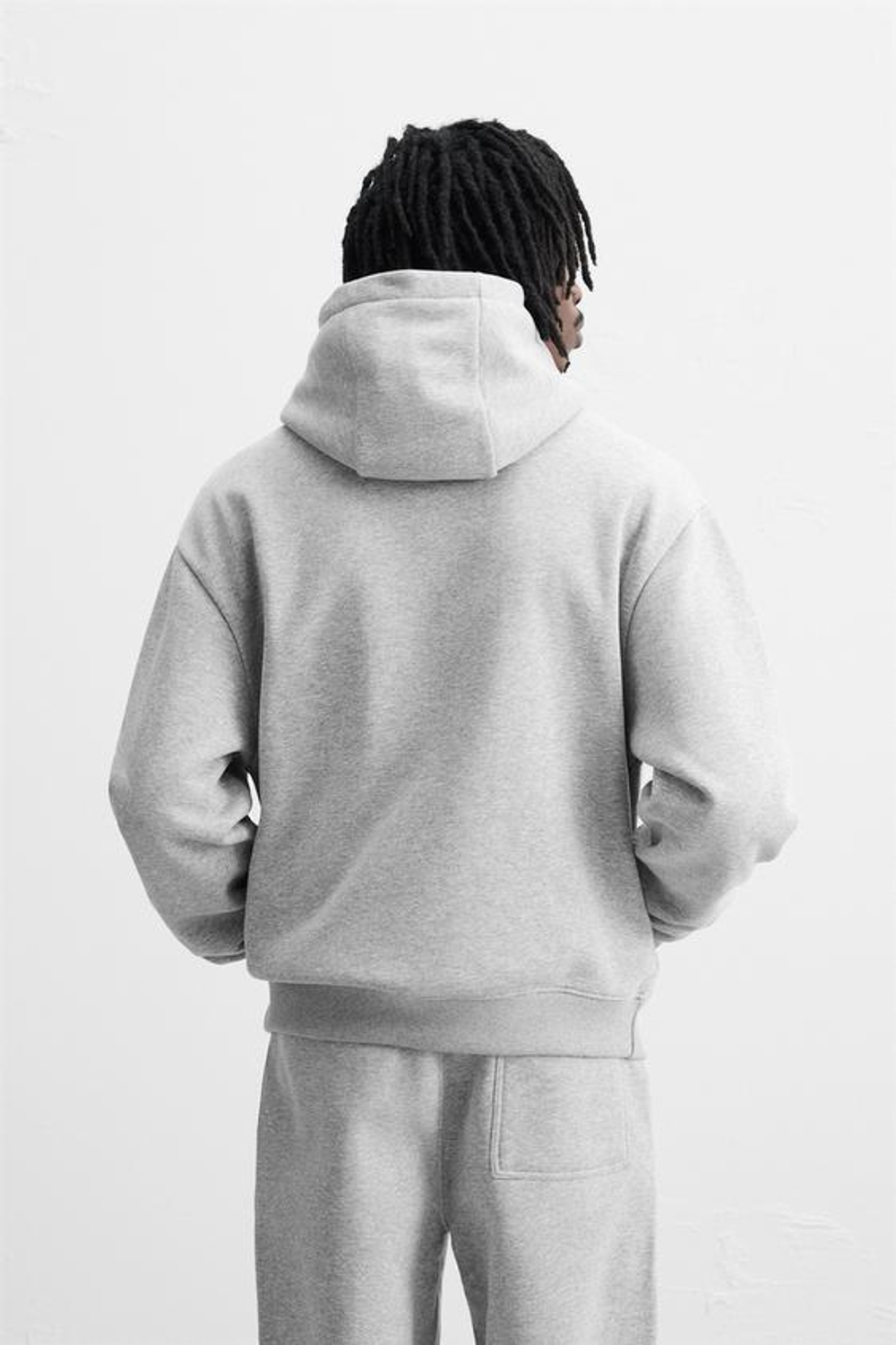 ZARA ХУДИ, СЕРЫЙ С МЕЛАНЖЕВЫМ ЭФФЕКТОМ