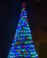 Уличная Гирлянда "Цветной Каскад" (24V) для елок от 3 до 12 м