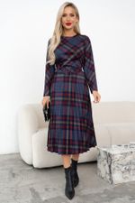 Платье Сильвия (синий/красный/бежевый) Р11-1086/16 Nikol (Акция)