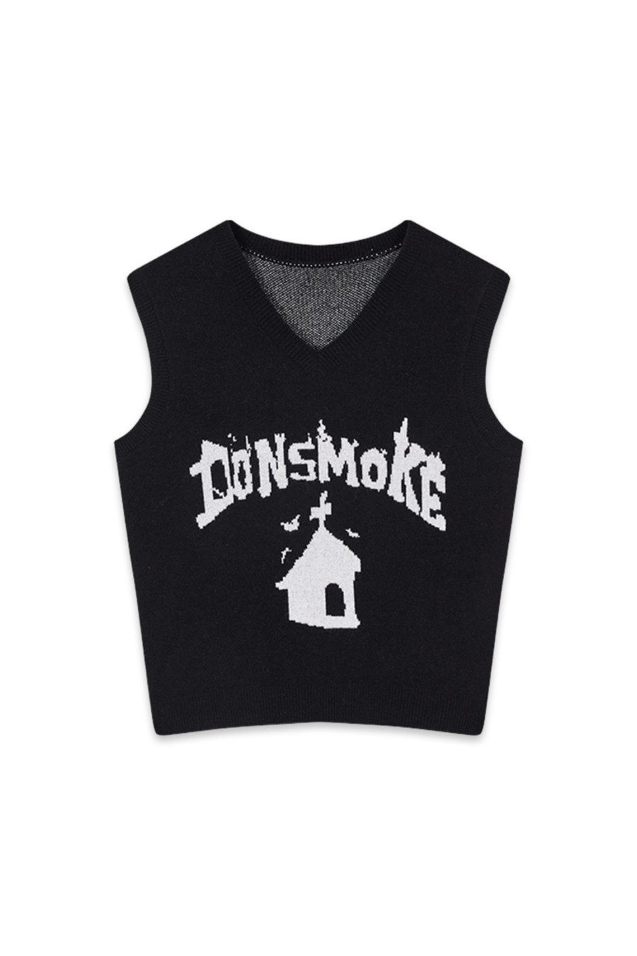 [FROM MOSCOW] Жилет DONSMOKE "Castle Logo" V-Neck Knitted Vest