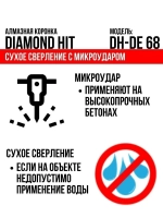 Коронка по бетону 68 мм алмазная