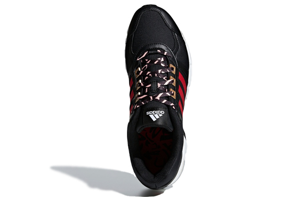 Adidas Equipment 10 CNY EQT comfortable sports shock absorption, non-slip wear-resistant low-top marathon running shoes for men and women with the same black and red