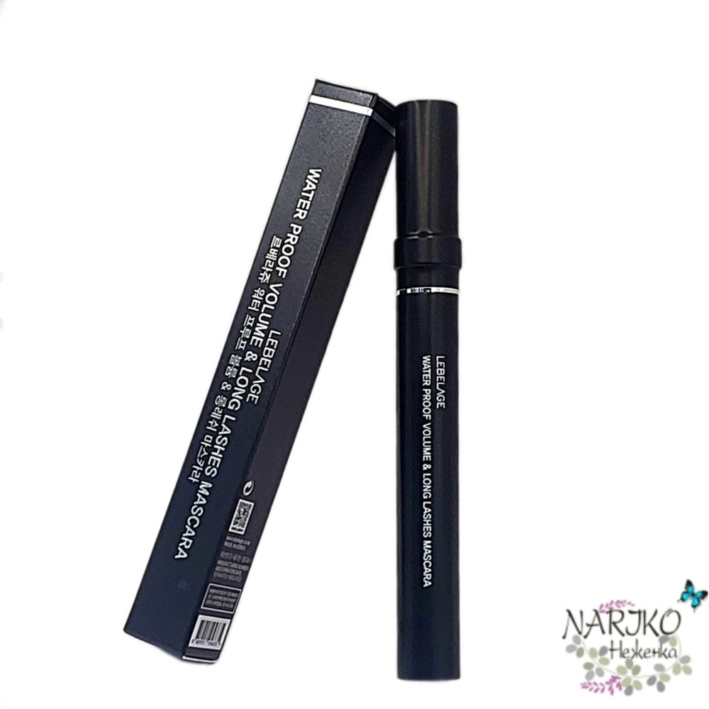 Водостойкая тушь для длины и объёма ресниц LEBELAGE WaterProof Volume & Long Lashes Mascara, черный, 7 мл.