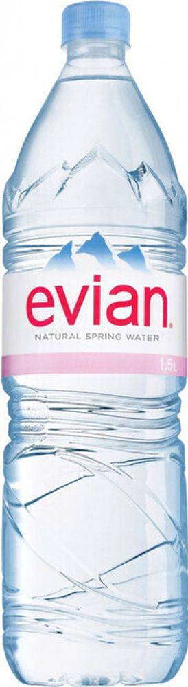 Вода природная минеральная Эвиан / Evian 1.5л - пластиковая бутылка