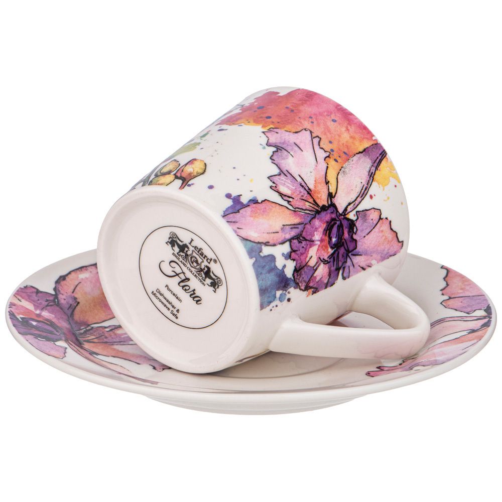 ЧАЙНАЯ ПАРА "ОРХИДЕЯ" 250 МЛ (КОР=24 ШТ) 16,*16*9СМ