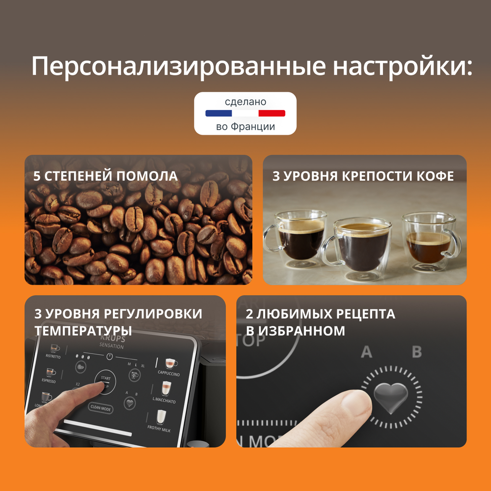 Автоматическая кофемашина KRUPS Sensation Milk M50 EA912910