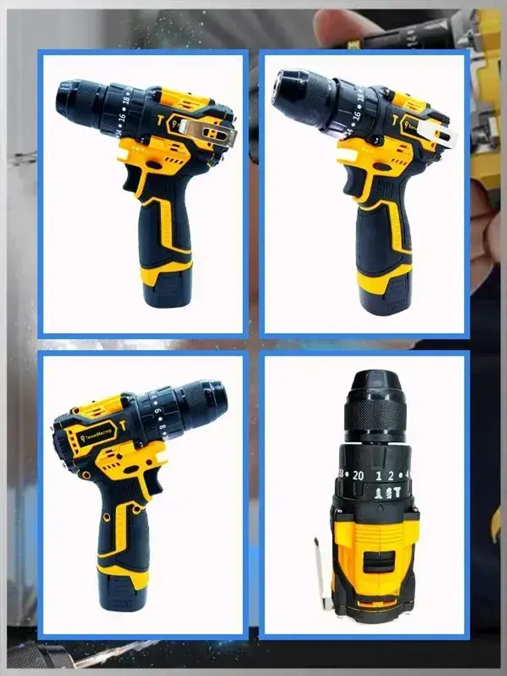 ТехноМастер TooL Дрель-шуруповерт, 18 В, 600 Нм, 2 АКБ