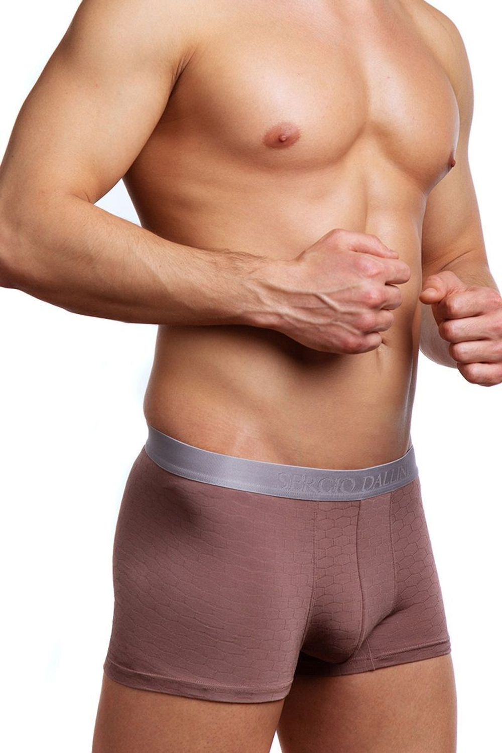 Трусы-боксеры с мягкой эластичной резинкой (Размер: XXL) (Цвет: коричневый)