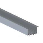 Встраиваемый алюминиевый профиль 65х35х2000. Цвет: Анодированное серебро