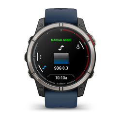 Умные часы Garmin Quatix 7 Pro amoled, сапфировое стекло, титановый, темно-синий ремешок