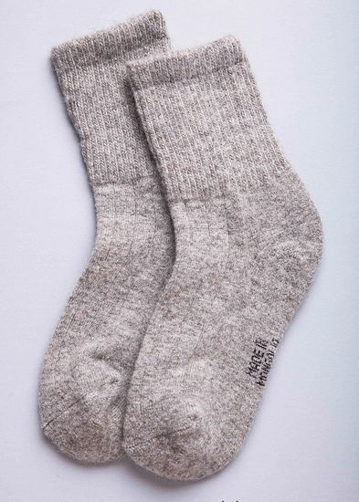 Носки из 100% монгольской шерсти Серые