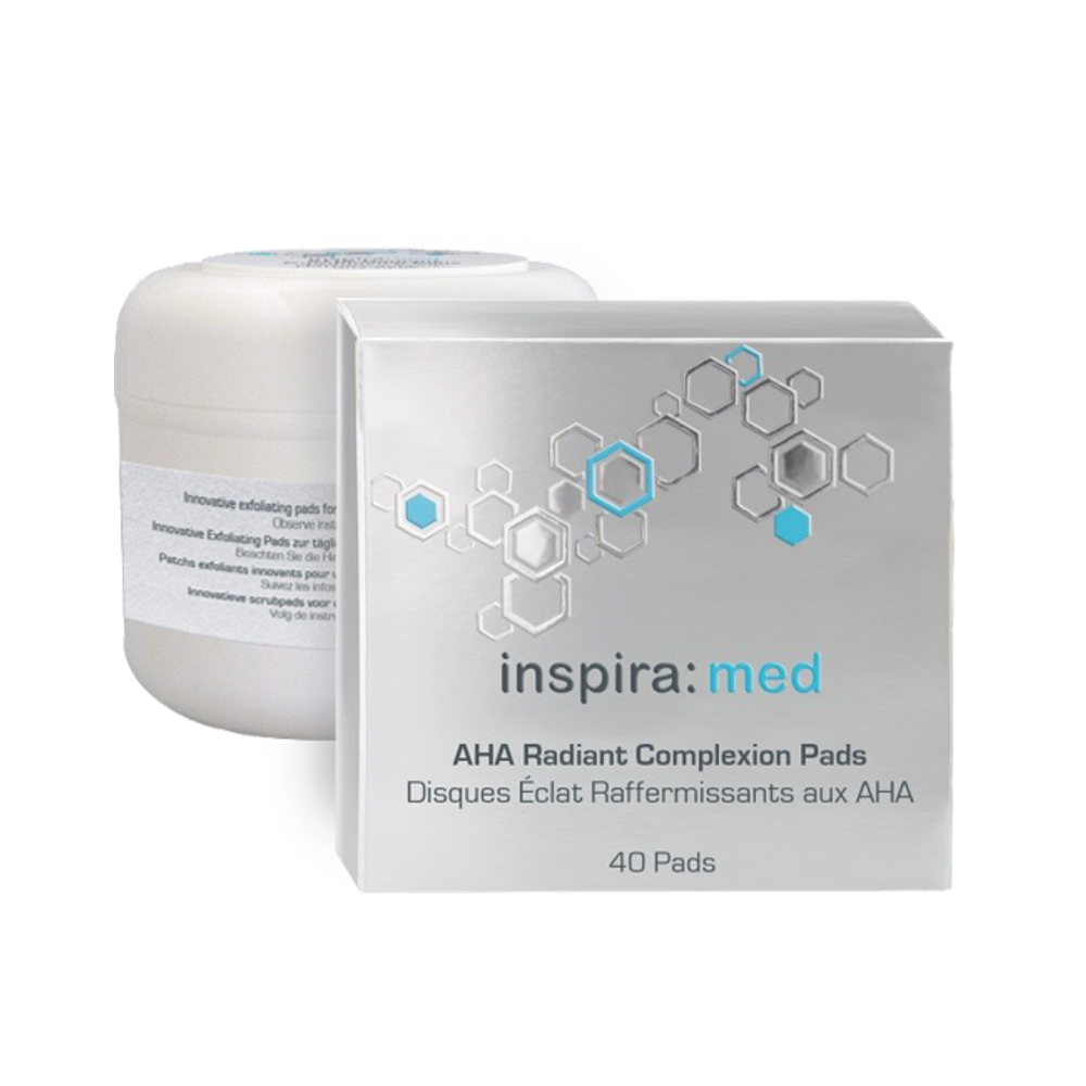 Эксфолиирующие диски для ежедневного использования Aha Radiant Complexion Pads, Inspira Med, 40 дисков