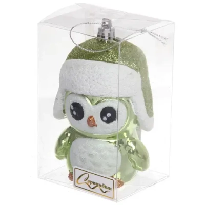 Ёлочная игрушка «Новогодний пингвин» 7*6*11 см, зелёный