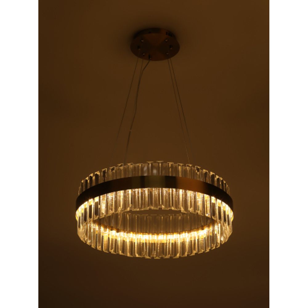 Люстра Rivoli Gwinnett 6193-201 подвесная светодиодная LED 3000-6300К 112 Вт с пультом | Хрусталь