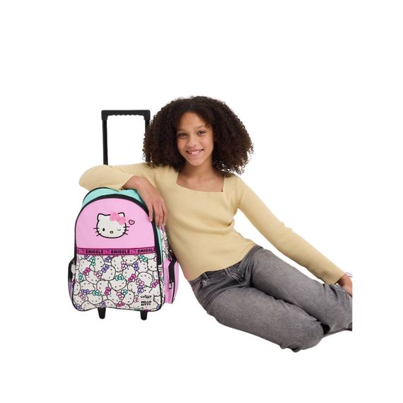 Çanta \ Bag \ Рюкзак  Smiggle Trolley Backpack With Light-Up Wheels – Hello Kitty