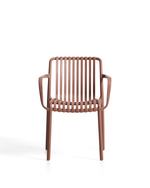 Уличный стул Isabellini из пластика терракотового цвета