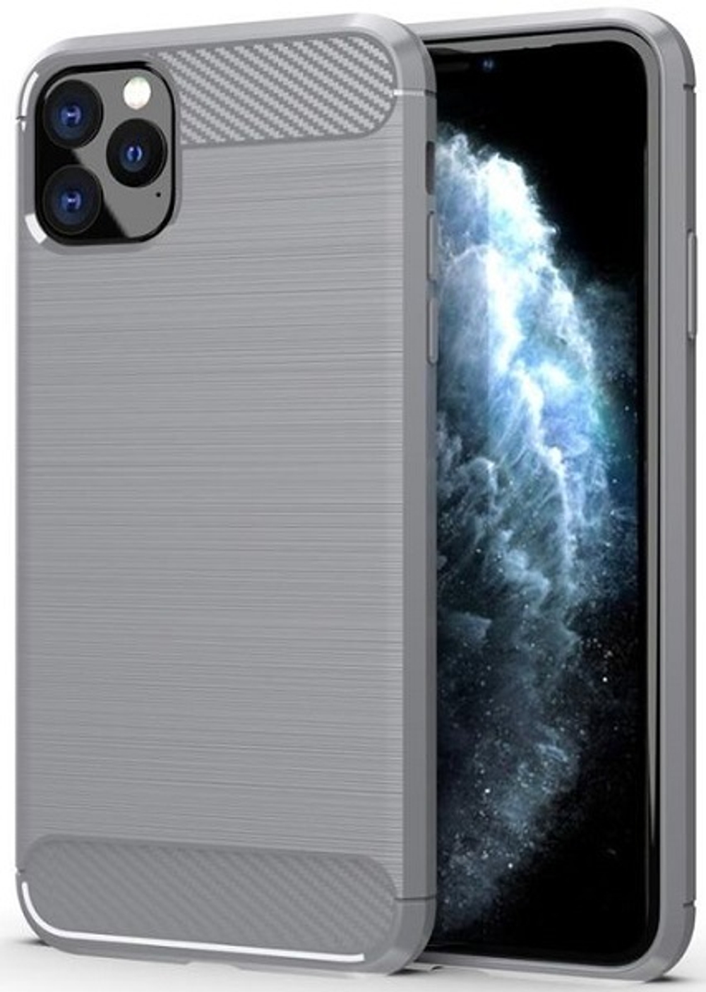 Чехол для iPhone 11 Pro цвет Gray (серый), серия Carbon от Caseport