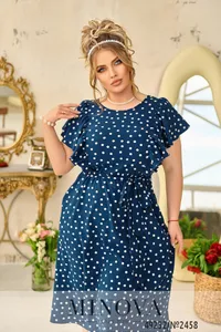 Платье 2458-темно-синий Minova