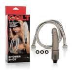 Анальный душ со шлангом и насадкой в форме фаллоса Colt Shower Shot (Цвет: черно-серебристый)